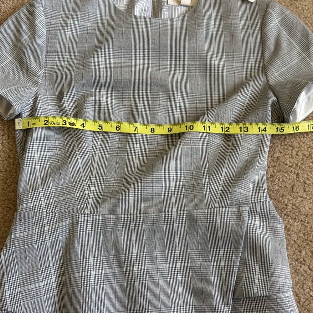Ted Baker Ariia Working Title Glen Plaid Peplum Dress  | Size 1 (US 2–4) | NWT - Picture 8 of 12
